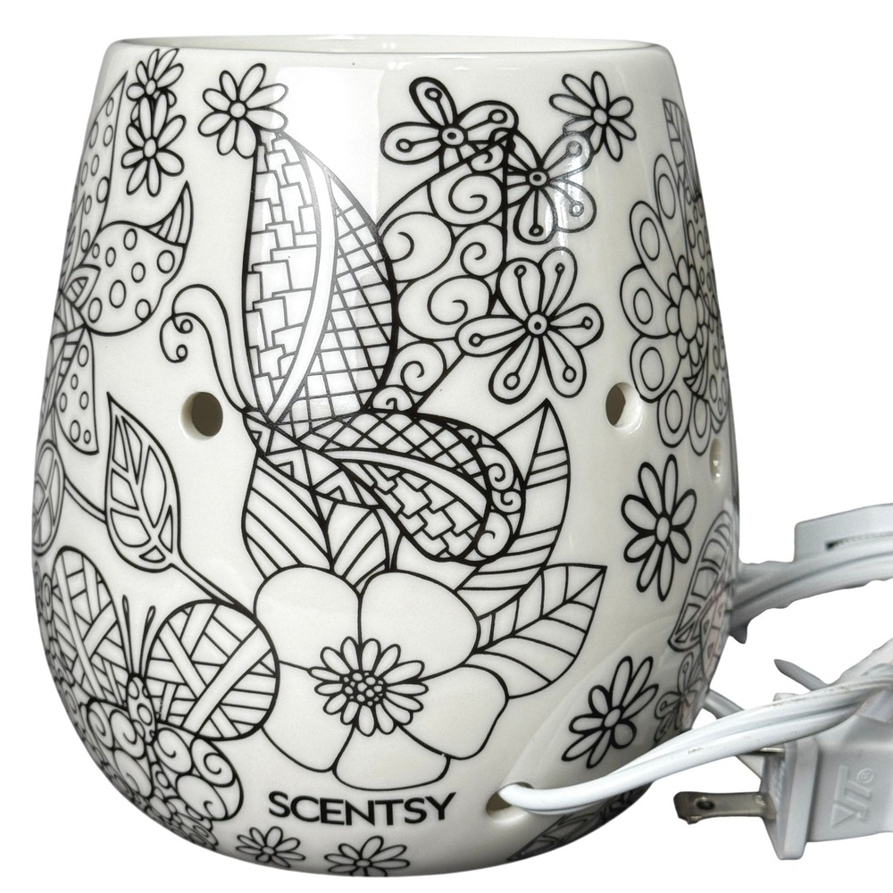 Scentsy Reimagine Wax Warmer Full Size Ceramic Butterfly Retired New In Box Boho